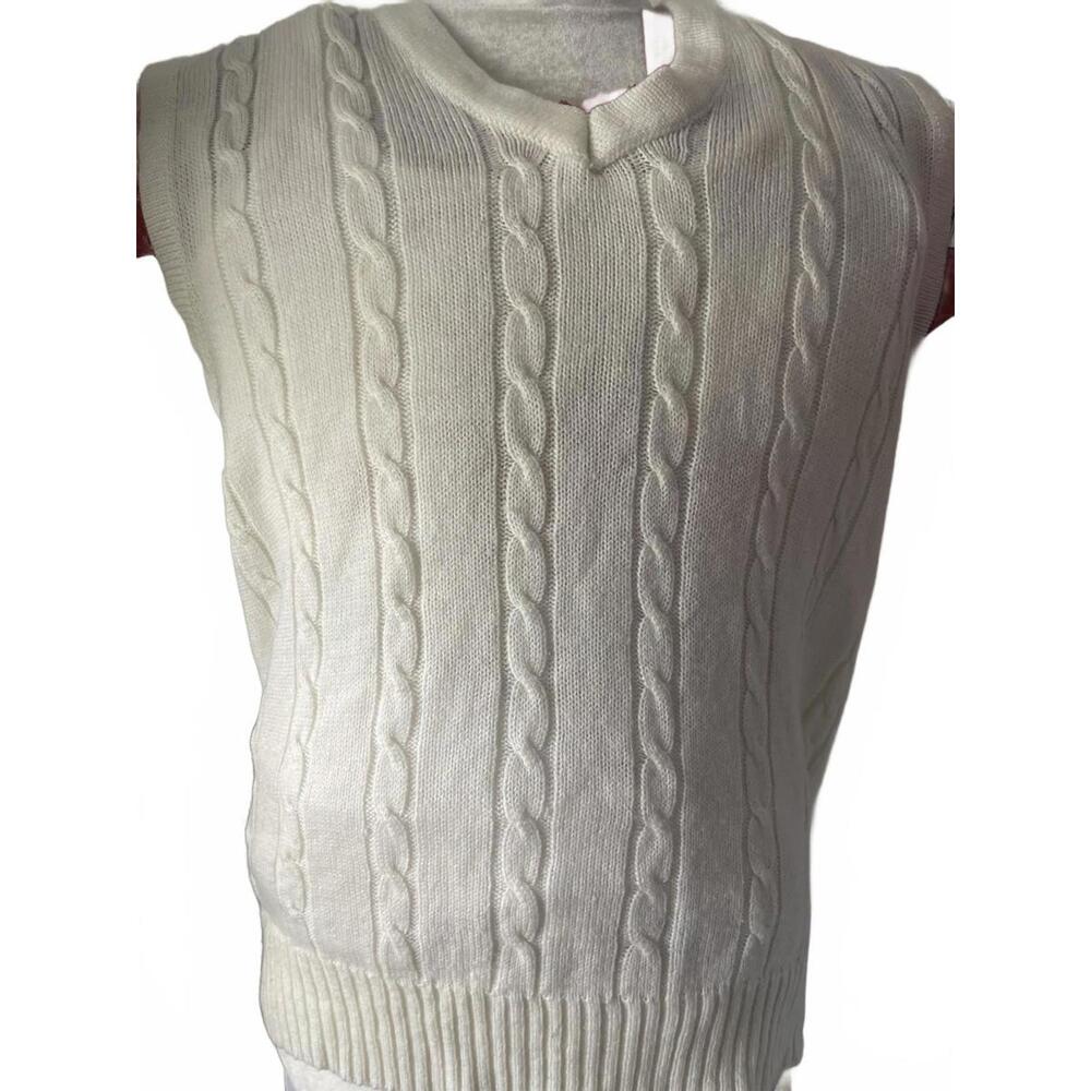 VTG 70s ORLON BY CAMPUS SWEATER Men's Sz L VEST  100% VIRGIN ORLON ACRYLIC